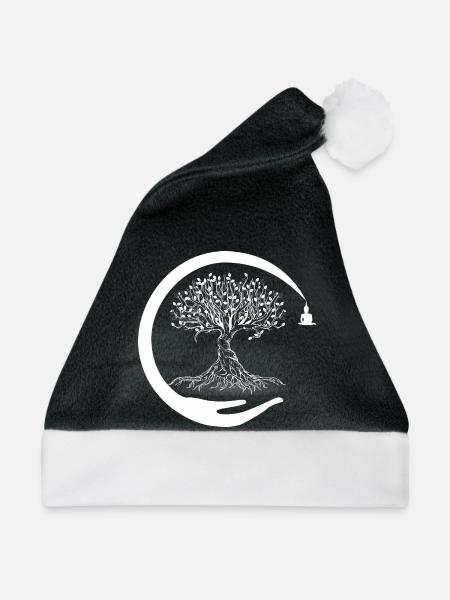 Lebensbaum - Weihnachtsmütze - Schwarz/Weiß