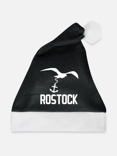 Rostock Rostocker Möwe Anker - Weihnachtsmütze - Schwarz/Weiß