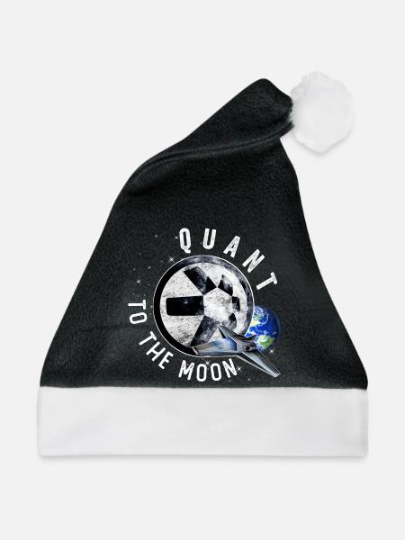 Quant Krypto Shirt Crypto Blockchain Geld Geschenk - Weihnachtsmütze - Schwarz/Weiß - Vorne