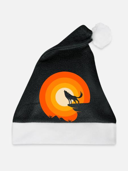 Wolf ist mein Krafttier - Weihnachtsmütze - Schwarz/Weiß