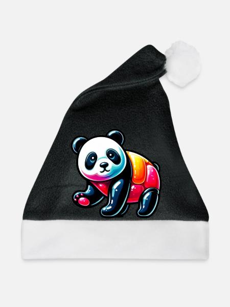 Panda - Weihnachtsmütze - Schwarz/Weiß