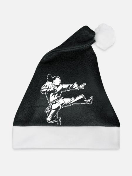 Karate - Weihnachtsmütze - Schwarz/Weiß