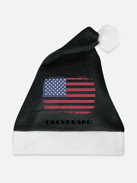 Cleveland, Ohio, USA - Weihnachtsmütze - Schwarz/Weiß
