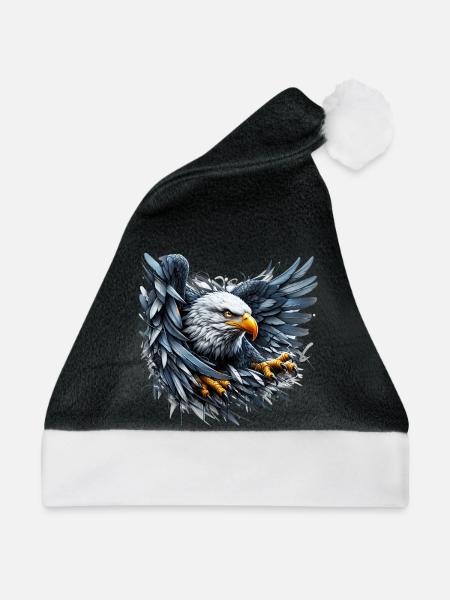 Adler - Weihnachtsmütze - Schwarz/Weiß