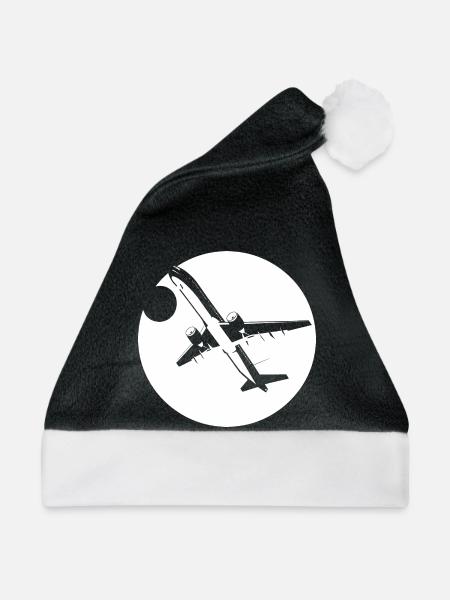 Flieger Zeichnung - Weihnachtsmütze - Schwarz/Weiß