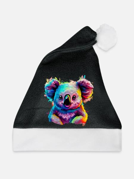 Koala - Weihnachtsmütze - Schwarz/Weiß