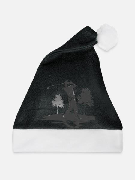 Golfer Grafik - Weihnachtsmütze - Schwarz/Weiß