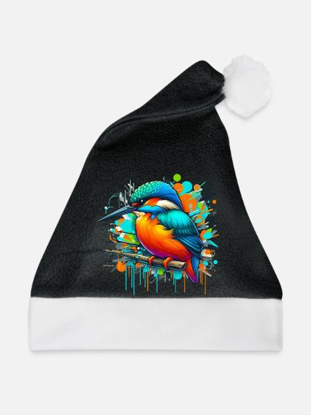 Eisvogel - Weihnachtsmütze - Schwarz/Weiß