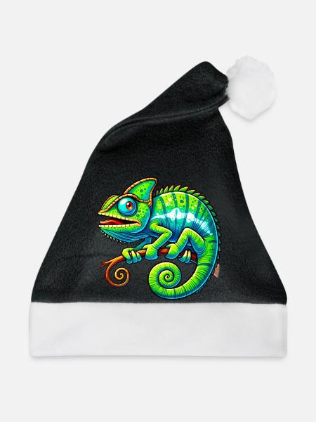 Chamäleon - Weihnachtsmütze - Schwarz/Weiß