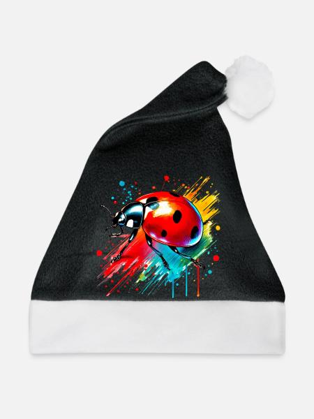 Marienkäfer - Weihnachtsmütze - Schwarz/Weiß