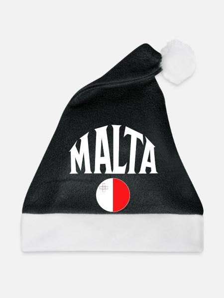 Malta - Weihnachtsmütze - Schwarz/Weiß - Vorne