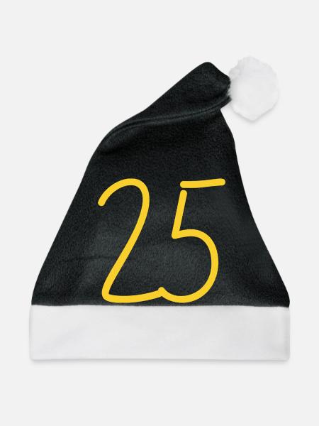 25 - Weihnachtsmütze - Schwarz/Weiß
