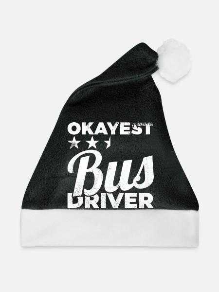Okayest Bus Driver - Weihnachtsmütze - Schwarz/Weiß