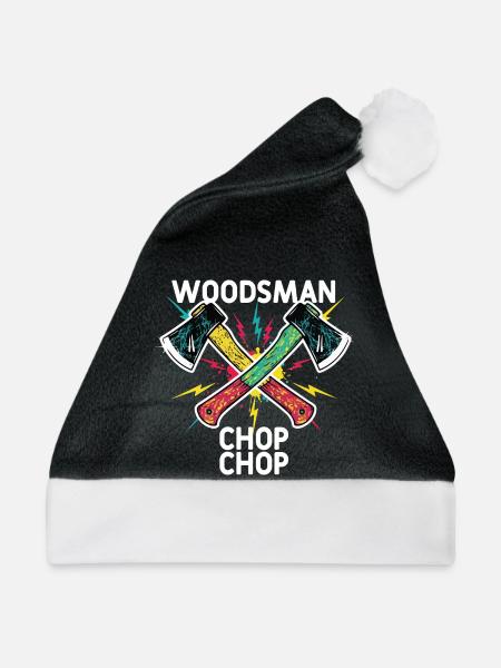 Woodsman Chop Chop Camping-Äxte - Weihnachtsmütze - Schwarz/Weiß