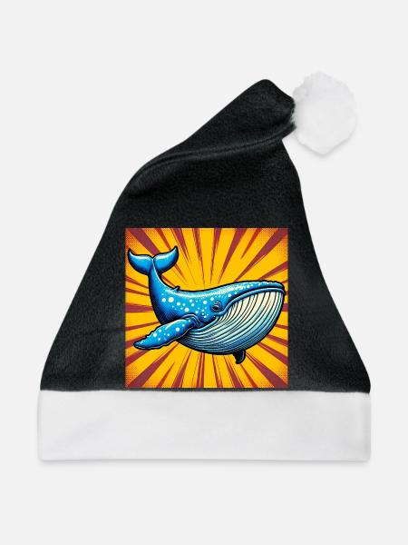 Wal - Weihnachtsmütze - Schwarz/Weiß