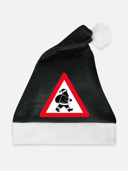 Weihnachtsmann crossing - Weihnachtsmütze - Schwarz/Weiß