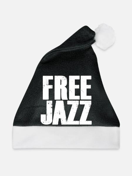 Free Jazz Bold Typografie - Weihnachtsmütze - Schwarz/Weiß