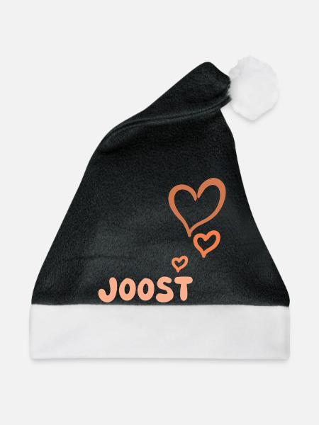 Name Joost - Weihnachtsmütze - Schwarz/Weiß