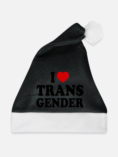 I love transgender trans - Weihnachtsmütze - Schwarz/Weiß