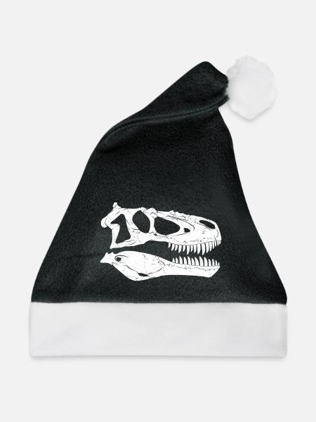 Daspletosaurus Fossilschädel - Weihnachtsmütze - Schwarz/Weiß