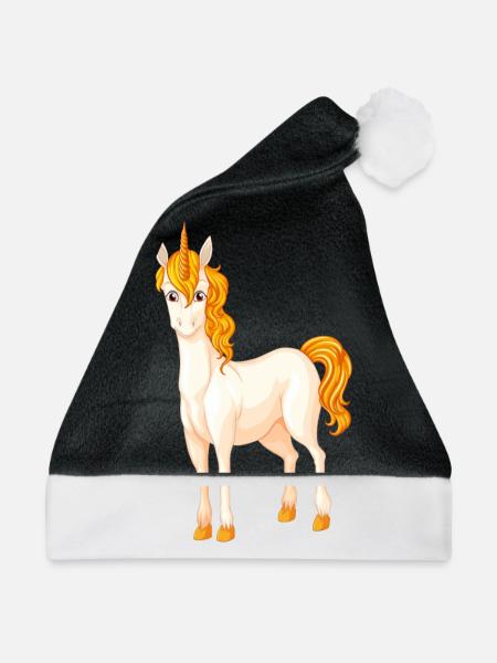 Unicorn - Weihnachtsmütze - Schwarz/Weiß - Vorne