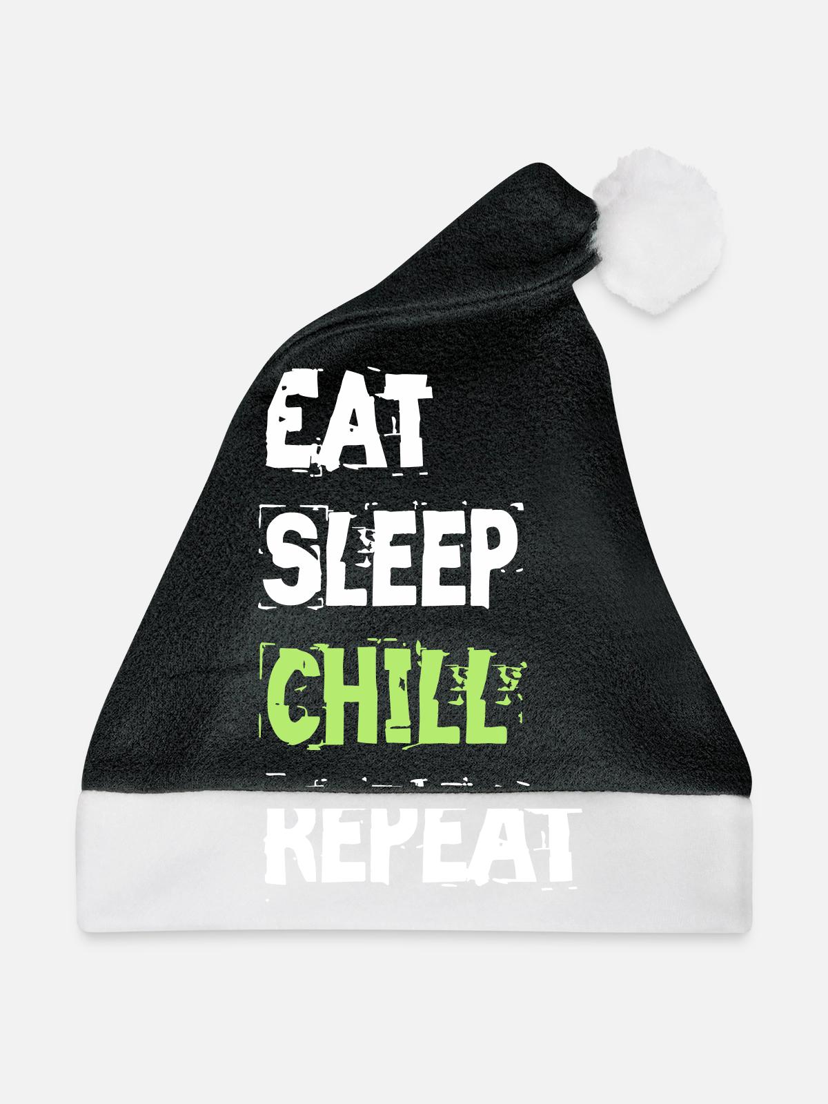 Chillen - Weihnachtsmütze - Schwarz/Weiß - Vorne