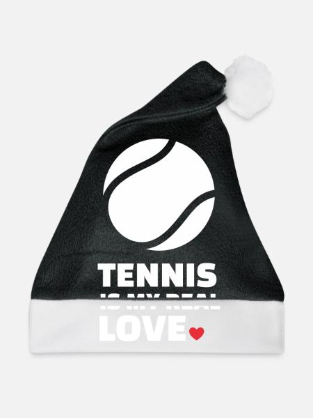Ich Liebe Tennis - Weihnachtsmütze - Schwarz/Weiß