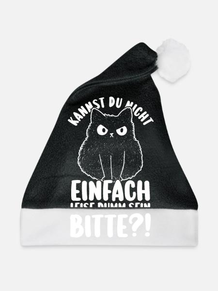 Kannst Du Nicht Einfach Leise Dumm Sein - Weihnachtsmütze - Schwarz/Weiß - Vorne