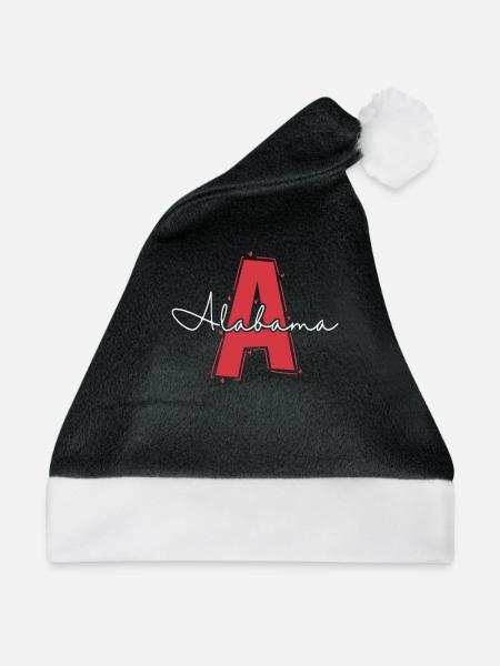 Alabama Bundesstaat USA Amerika - Weihnachtsmütze - Schwarz/Weiß - Vorne