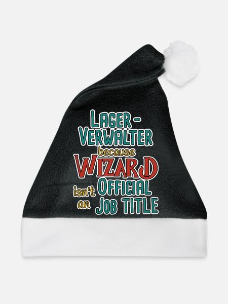 Lagerverwalter Wizard - Weihnachtsmütze - Schwarz/Weiß