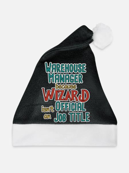 Warehouse Manager Wizard - Weihnachtsmütze - Schwarz/Weiß