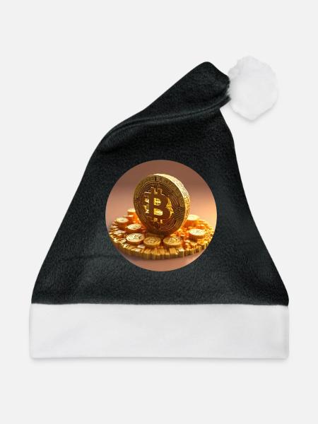 Bitcoin Reichtum - Weihnachtsmütze - Schwarz/Weiß