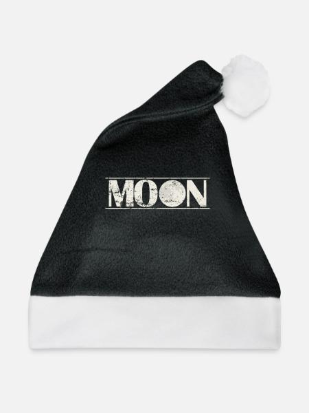 Moon Nachthimmel - Weihnachtsmütze - Schwarz/Weiß - Vorne
