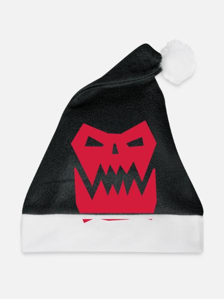 Ork-Gesicht - Weihnachtsmütze - Schwarz/Weiß