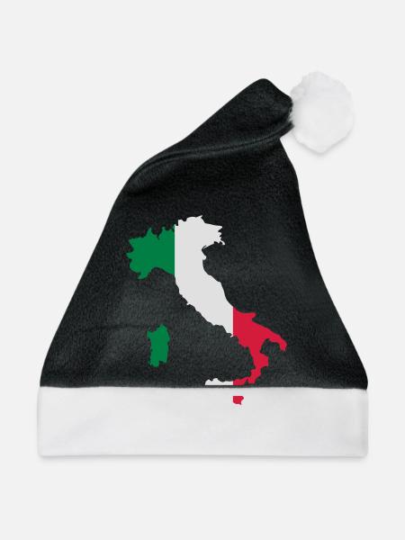 Italien - Weihnachtsmütze - Schwarz/Weiß