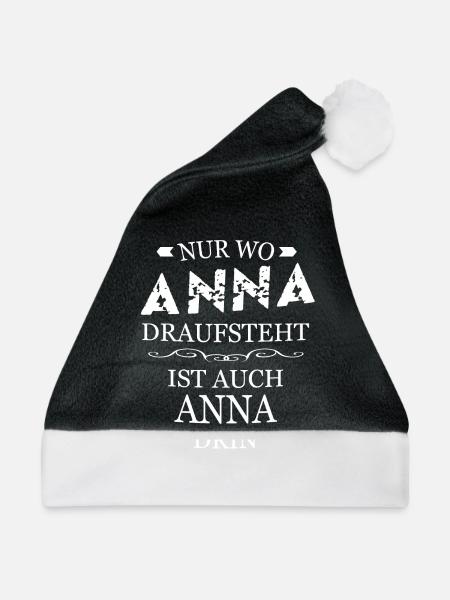 Anna - Weihnachtsmütze - Schwarz/Weiß - Vorne