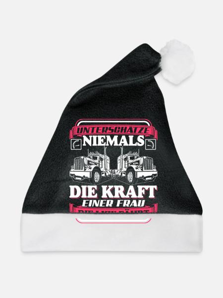 lkw frau - Weihnachtsmütze - Schwarz/Weiß