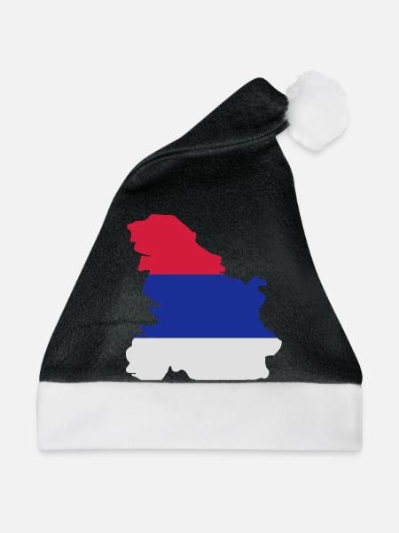 Serbien - Weihnachtsmütze - Schwarz/Weiß