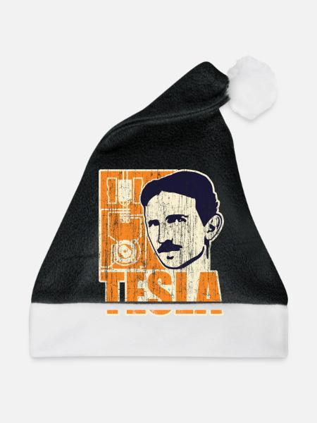 Forscher & Entwickler: Tesla - Weihnachtsmütze - Schwarz/Weiß