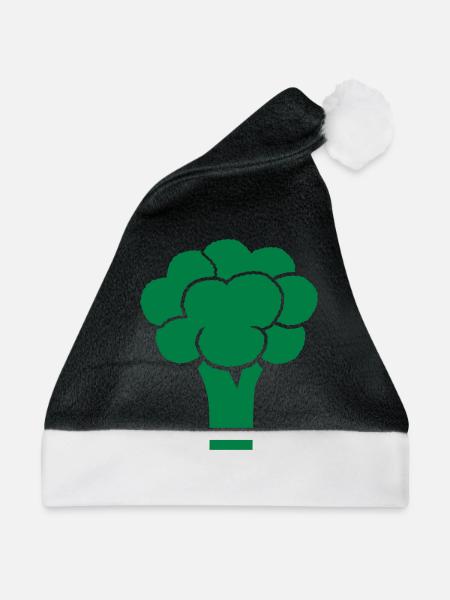 Brokkoli - Weihnachtsmütze - Schwarz/Weiß