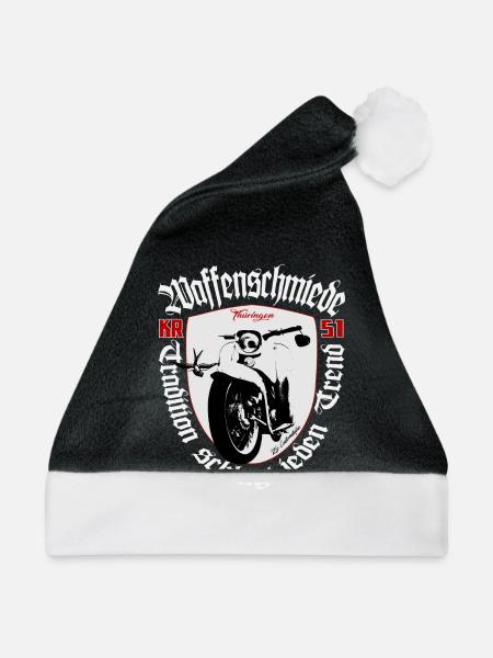 Ostmoped KR51 Schmiede Suhl DDR VEB IFA #moped - Weihnachtsmütze - Schwarz/Weiß - Vorne