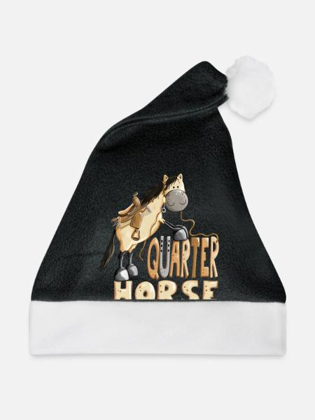 Das Quarter Horse - Weihnachtsmütze - Schwarz/Weiß