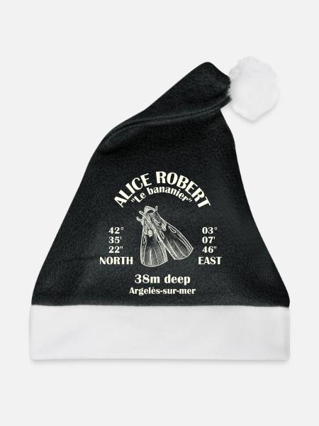 Ich kann nicht, ich bin auf dem Wrack der Alice-Ro getaucht - Weihnachtsmütze - Schwarz/Weiß - Vorne