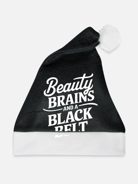 Schwarzgurt und Selbstbewusstsein - Weihnachtsmütze - Schwarz/Weiß