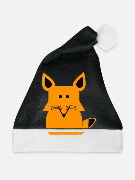 Fuchs - Weihnachtsmütze - Schwarz/Weiß