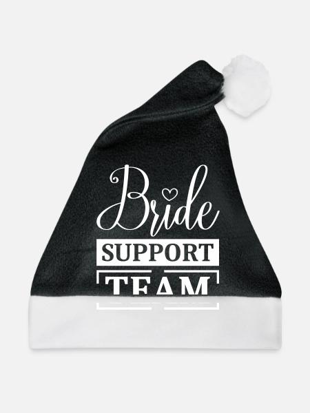 Braut Support Team - Weihnachtsmütze - Schwarz/Weiß