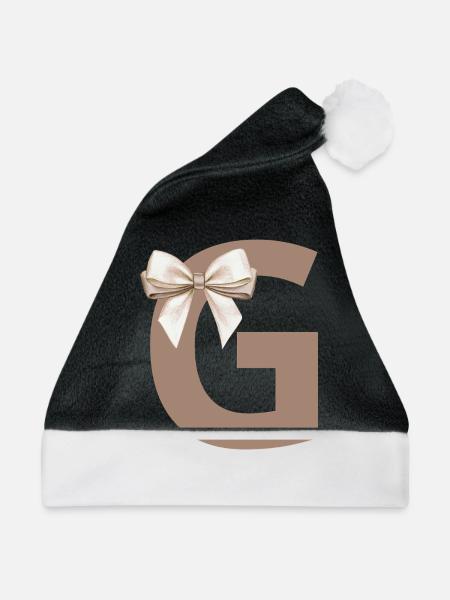 Buchstabe G Knoten - Weihnachtsmütze - Schwarz/Weiß
