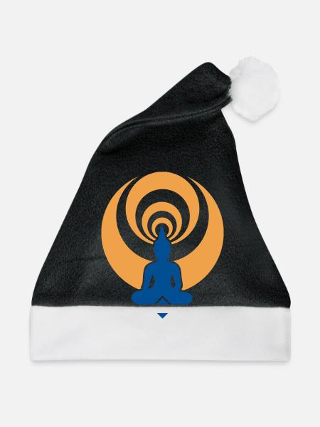 buddha03_2f - Weihnachtsmütze - Schwarz/Weiß