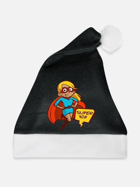 Super Mutter - Weihnachtsmütze - Schwarz/Weiß