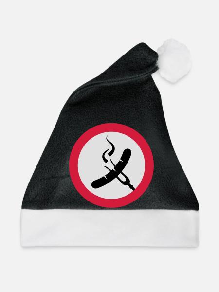 Grillwurst - Weihnachtsmütze - Schwarz/Weiß